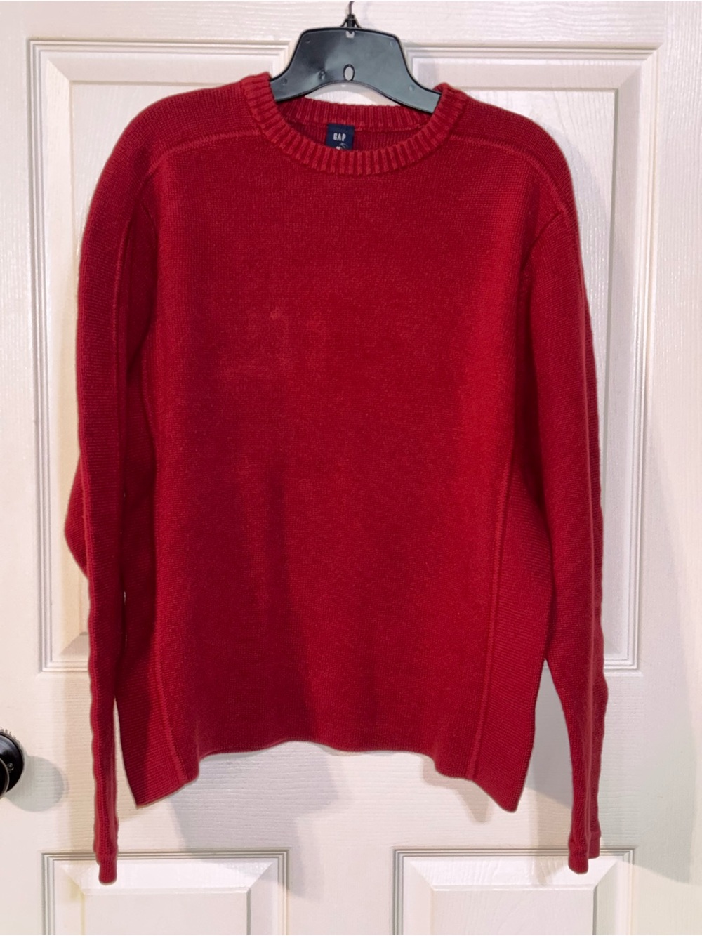 GAP Men's Crimson Red Crewneck Sweater